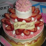 資生堂パーラー - クリスマスケーキ2010「ショートケーキ ドゥ ノエル(\6300)」。