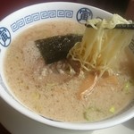 湘南あっさり豚骨ラーメン 寅そば - しこしこぷにぷに麺 安信して下さい チャーシューメンマ入ってますよ