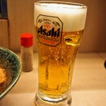 南海そば - 生ビールはスーパードライ