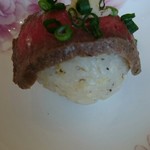 フランス料理 レストラン大澤 - おまけ(?)のローストビーフの握り