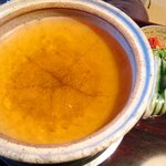 平野屋 - ('11/1)ぼたん鍋用の出汁と薬味