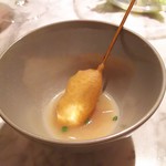 フレンチ串揚げ BEIGNET - 1703 フレンチ串揚げ BEIGNET 7串目 筍のバリグール 木の芽を添えて