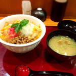 茨城マルシェ - 納豆親子丼