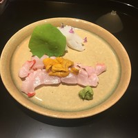 天満橋 藤かわ - のどぐろ、イカ、ウニ刺身盛り