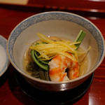 銀座 しのはら - 車えび、こごみ、あわび