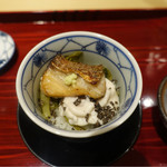 銀座 しのはら - 2017/3_のどぐろと雲子の飯蒸し