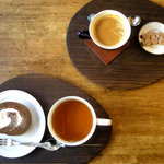 Para Kofuku - 金柑クリームのココアロールケーキ、紅茶、エスプレッソと可愛いお茶請け
