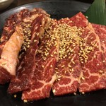 Genki Shichirin Yakiniku Gyuu Shige - 牛繁的、上ハラミとカルビ