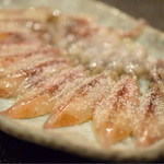 魚貝三昧 彬 - 名物！石焼ほたるいか＠1280円：主演の到着時