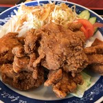 庄楽 - 桜島鶏のから揚げ定食990円