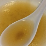 麺哲支店 麺野郎 - 根室産鱈頬肉と白子の塩つけ麺-スープ割