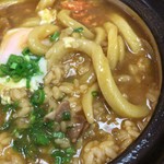 うどん処 杉 - 【2017年03月】カレー雑炊うどん。ゴハンもうどん（太麺）も入ってます。
