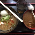 Kasagi Soba - カレー丼セット520円＋玉子60円