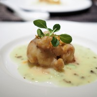 中国料理 翡翠宮 - オマール海老の揚げ物 ポルチーニ茸入りチキンクリームソース ガーリック風味
