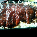 橋場食堂 - カツ重アップ