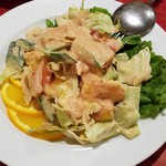 五修堂 - エビと野菜のマヨネーズ和え(700円)です。