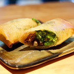 明道町中国菜 一星 - 蛍烏賊と菜の花の春巻き