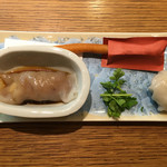 中国菜 火ノ鳥 - いつもの海鮮春巻、金目鯛の焼き饅頭、松坂牛の蒸餃子