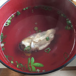 海さくら - 吸い物
      牡蠣が入っちょる