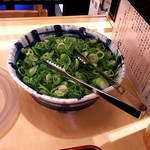 因幡うどん - 卓上のネギは、撮り放題(^^)