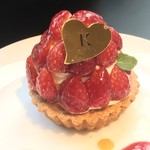 きのとや - 【2017年02月】本日のケーキセット（イチゴタルト）のアップ。