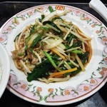 餃子の王将 - 肉ニラ炒め定食