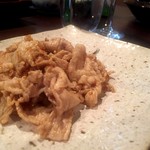 かはほり - 豚肉の沙茶醤和え／白灼猪肉片（バイズオジューロウピェン）