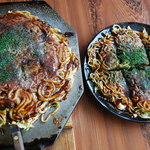 いこり庵 - 左が鉄板、右がお皿