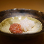 鮨 さいとう - 白海老と鯛の酒盗