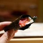 鮨 さいとう - 鮪手巻き