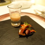 ピアッティ カステリーナ - 2017甘酒とイチゴのスープ　蛍烏賊のブルスケッタ