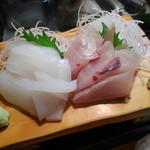 かわなみ鮨 - 烏賊、カンパチ刺身