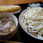 田舎打ち 麺蔵 - 田舎打ち 麺蔵　肉汁並+いか天