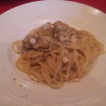 ランチのパスタ 帆立