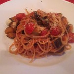 BISTORIA - ランチのパスタ ナスとプチトマト