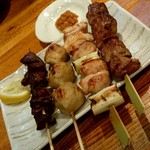 串もん利げん - ハツ、つくね、ネギマ、レバー