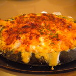 レストラン山水 - 海老と帆立貝柱とグラタンペンネリガーテのグラタン