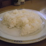 レストラン山水 - ライス普通盛（少し食べられてしまった）