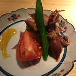 まる富 - ホタルイカとウルイ酢味噌