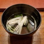 ろくざん亭 - エノキのお吸い物