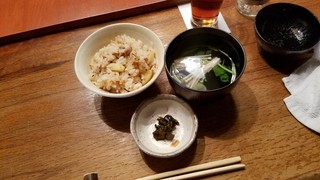 Rokuzantei - 御食事、新じゃがの炊き込みご飯