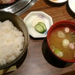 牛進 - ご飯セット(中)