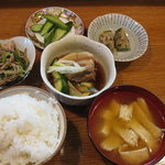 Gottaku - 妻有ポークの角煮定食（昼メニュー）