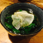 とんかつ青柳 - 小松菜の冷製スープ