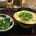 うどん 丸香 - 釜玉とトッピングねぎ