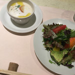 HanaKomachi - 単品に付くスープとサラダ