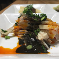 南青山エッセンス - 天草大王の黒胡麻棒棒鶏。辣油の香り高さが素晴らしい！美味しい。