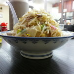 井手ちゃんぽん - 普通盛りの盛り上がった野菜