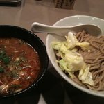 つけ麺 五ノ神製作所 - 海老味噌つけめん　味玉入り（950円）