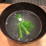 たんが食堂 空 - 甘鯛と菜の花のスープ